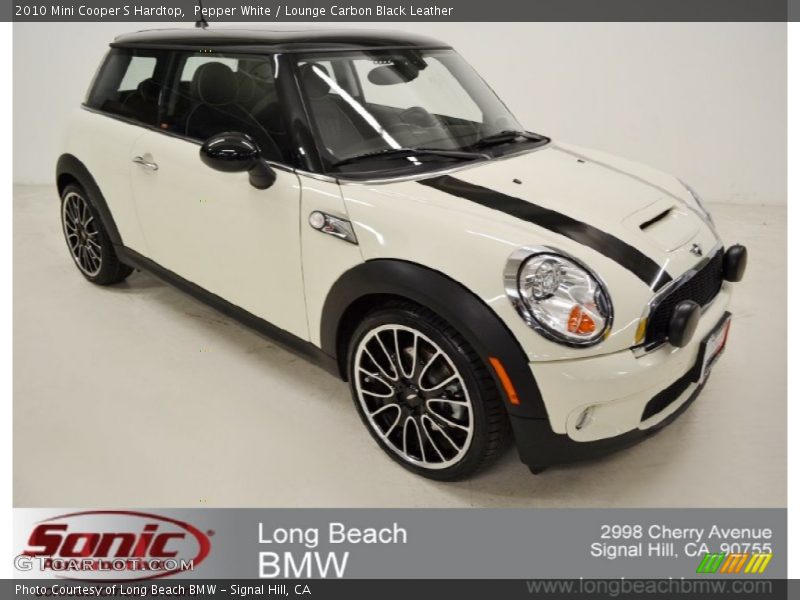 Pepper White / Lounge Carbon Black Leather 2010 Mini Cooper S Hardtop