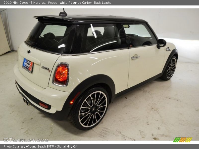 Pepper White / Lounge Carbon Black Leather 2010 Mini Cooper S Hardtop