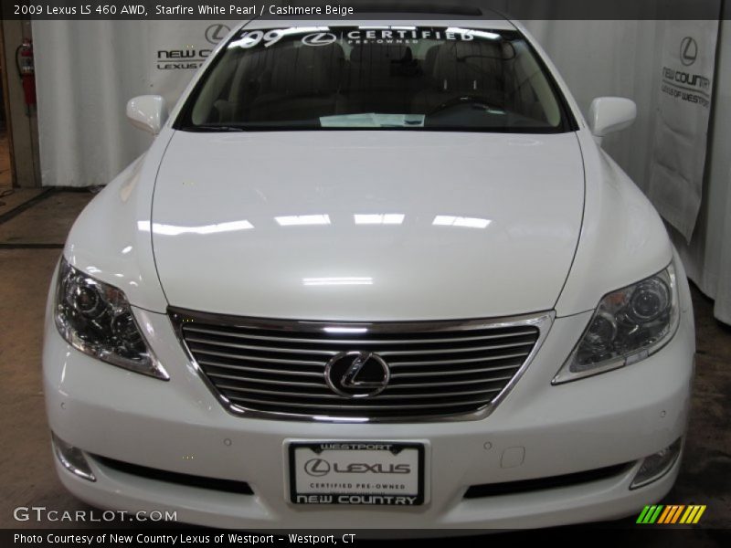 Starfire White Pearl / Cashmere Beige 2009 Lexus LS 460 AWD