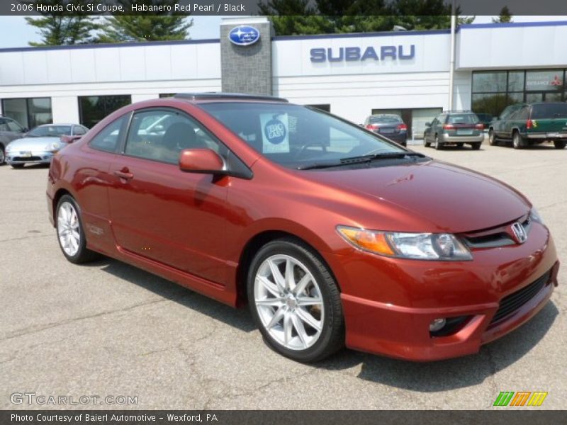 Habanero Red Pearl / Black 2006 Honda Civic Si Coupe