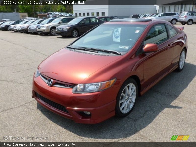 Habanero Red Pearl / Black 2006 Honda Civic Si Coupe