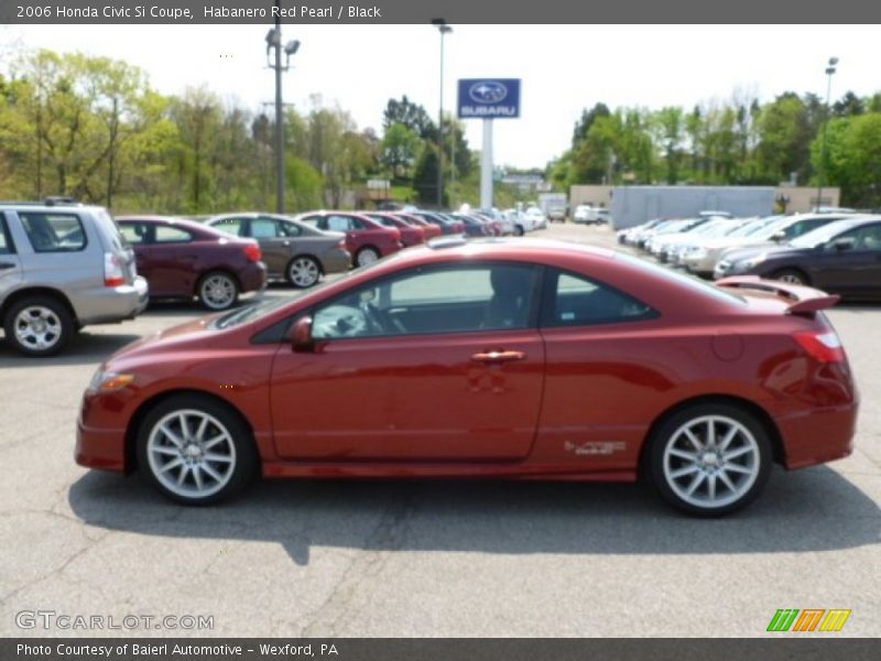 Habanero Red Pearl / Black 2006 Honda Civic Si Coupe