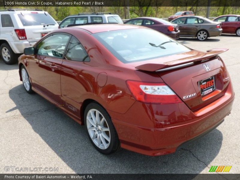 Habanero Red Pearl / Black 2006 Honda Civic Si Coupe