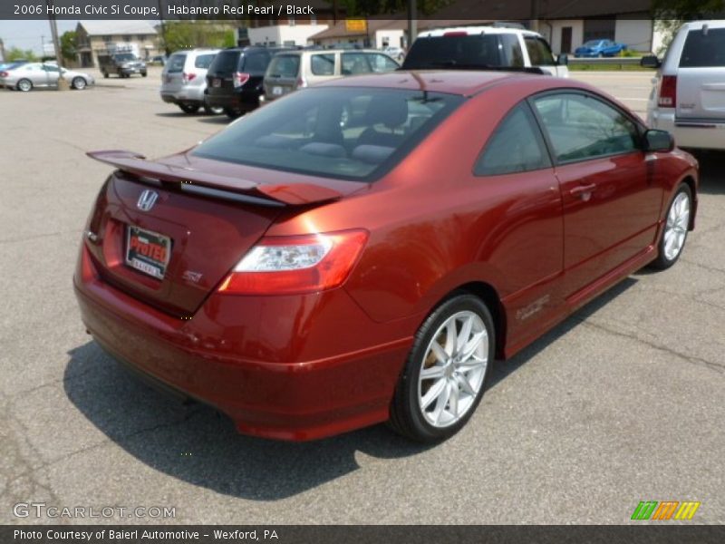 Habanero Red Pearl / Black 2006 Honda Civic Si Coupe