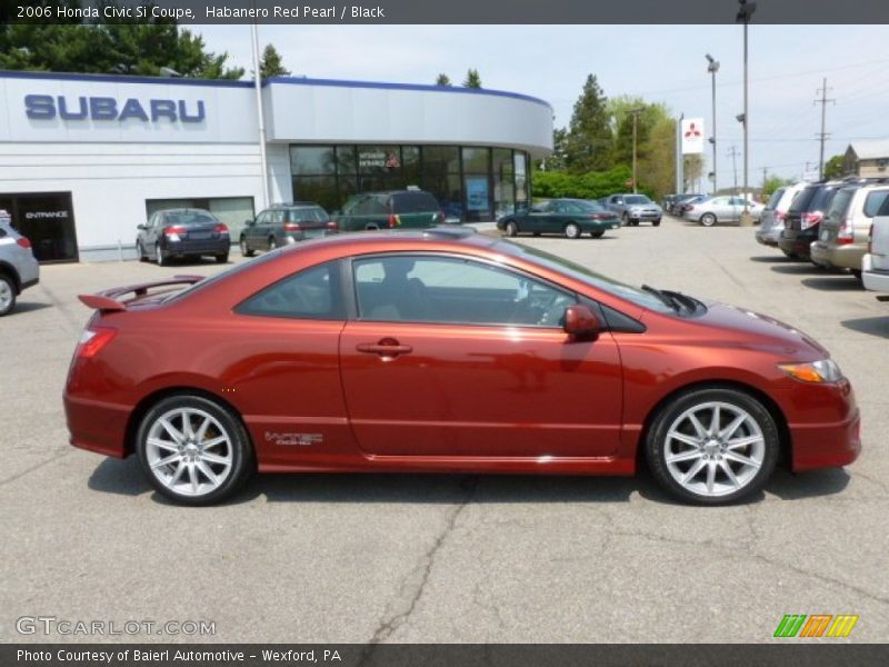 Habanero Red Pearl / Black 2006 Honda Civic Si Coupe