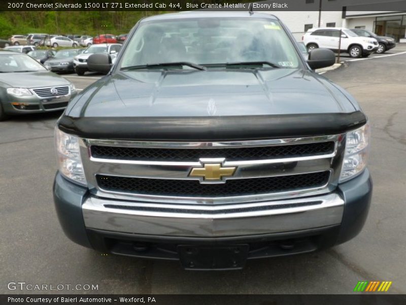 Blue Granite Metallic / Ebony Black 2007 Chevrolet Silverado 1500 LT Z71 Extended Cab 4x4