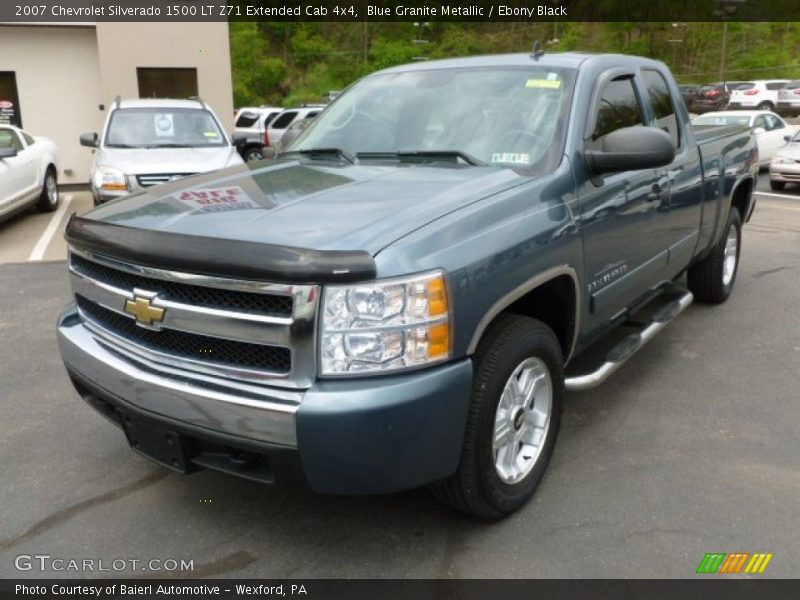 Blue Granite Metallic / Ebony Black 2007 Chevrolet Silverado 1500 LT Z71 Extended Cab 4x4