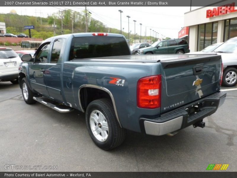 Blue Granite Metallic / Ebony Black 2007 Chevrolet Silverado 1500 LT Z71 Extended Cab 4x4