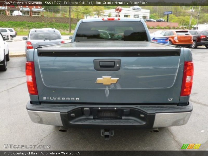 Blue Granite Metallic / Ebony Black 2007 Chevrolet Silverado 1500 LT Z71 Extended Cab 4x4