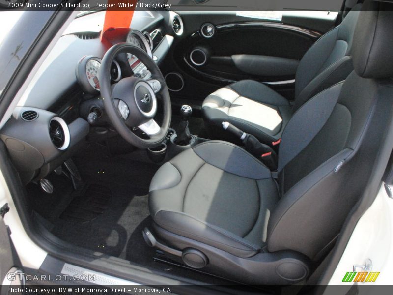 Pepper White / Black/Grey 2009 Mini Cooper S Hardtop