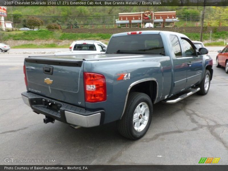 Blue Granite Metallic / Ebony Black 2007 Chevrolet Silverado 1500 LT Z71 Extended Cab 4x4