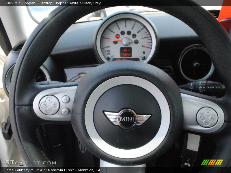 Pepper White / Black/Grey 2009 Mini Cooper S Hardtop