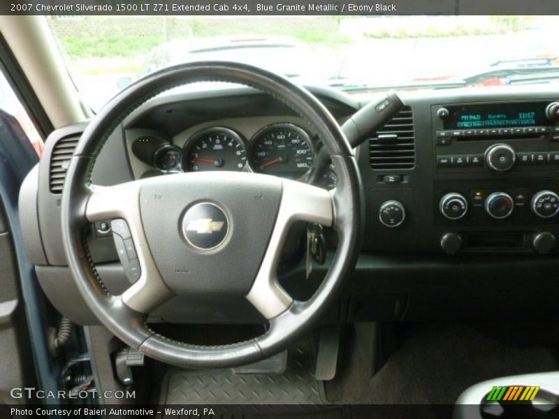 Blue Granite Metallic / Ebony Black 2007 Chevrolet Silverado 1500 LT Z71 Extended Cab 4x4