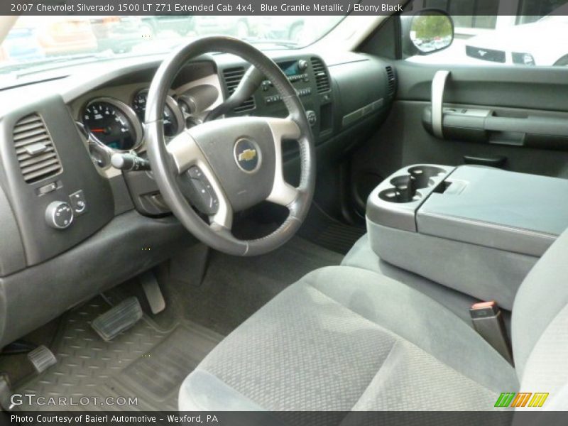 Blue Granite Metallic / Ebony Black 2007 Chevrolet Silverado 1500 LT Z71 Extended Cab 4x4