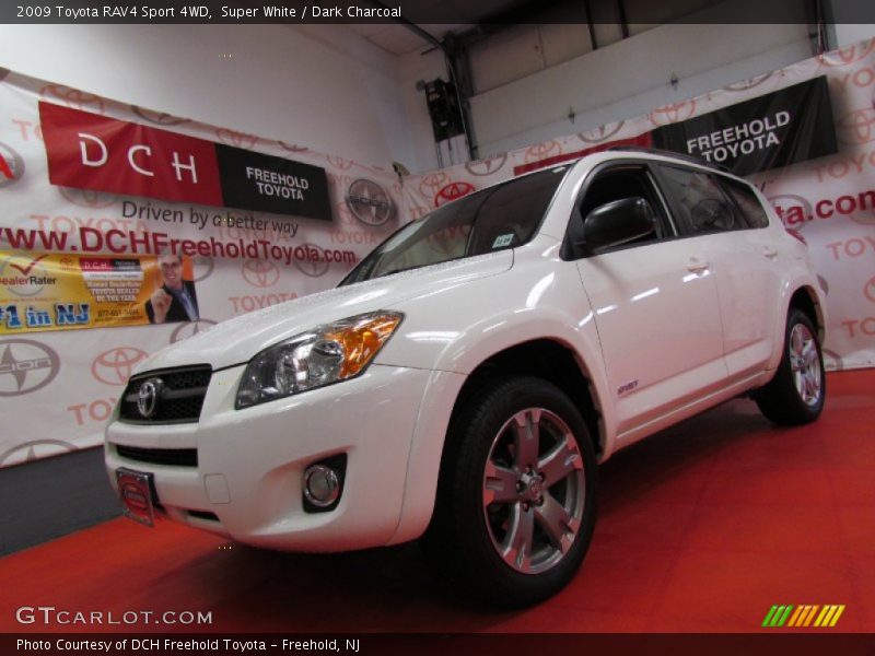 Super White / Dark Charcoal 2009 Toyota RAV4 Sport 4WD