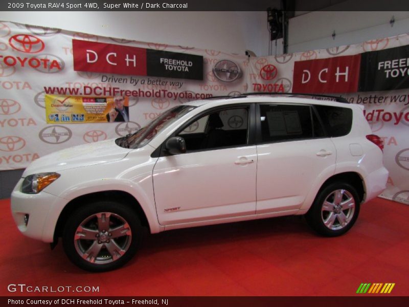 Super White / Dark Charcoal 2009 Toyota RAV4 Sport 4WD
