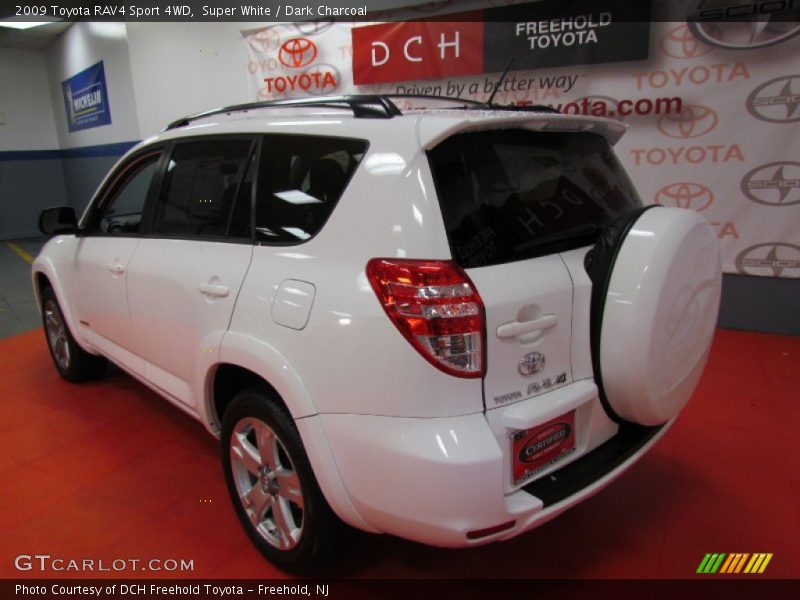Super White / Dark Charcoal 2009 Toyota RAV4 Sport 4WD