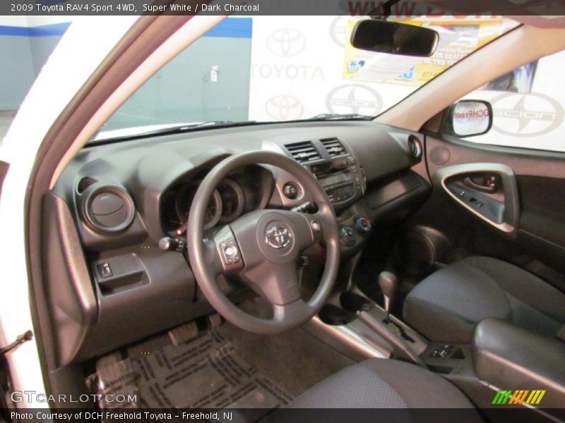 Super White / Dark Charcoal 2009 Toyota RAV4 Sport 4WD