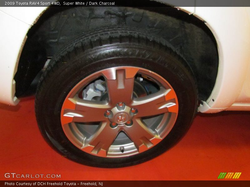 Super White / Dark Charcoal 2009 Toyota RAV4 Sport 4WD