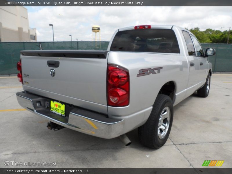 Bright Silver Metallic / Medium Slate Gray 2008 Dodge Ram 1500 SXT Quad Cab