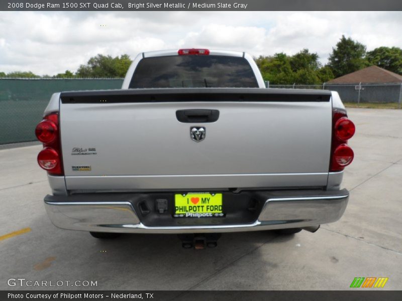 Bright Silver Metallic / Medium Slate Gray 2008 Dodge Ram 1500 SXT Quad Cab