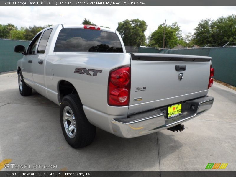 Bright Silver Metallic / Medium Slate Gray 2008 Dodge Ram 1500 SXT Quad Cab
