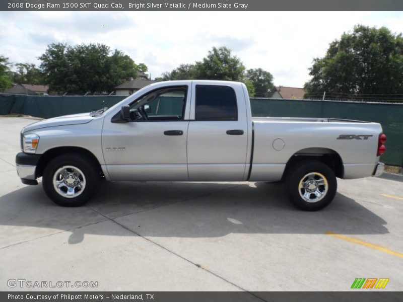 Bright Silver Metallic / Medium Slate Gray 2008 Dodge Ram 1500 SXT Quad Cab