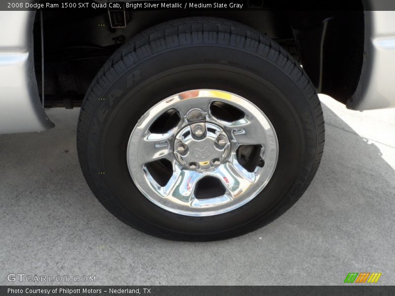 Bright Silver Metallic / Medium Slate Gray 2008 Dodge Ram 1500 SXT Quad Cab