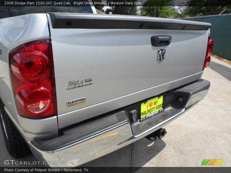 Bright Silver Metallic / Medium Slate Gray 2008 Dodge Ram 1500 SXT Quad Cab