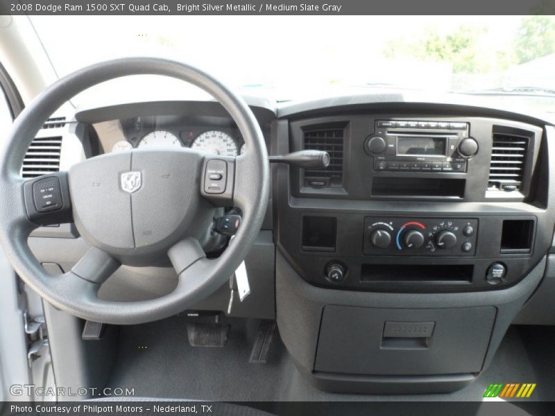 Bright Silver Metallic / Medium Slate Gray 2008 Dodge Ram 1500 SXT Quad Cab
