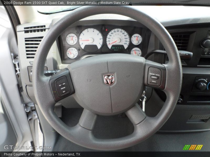 Bright Silver Metallic / Medium Slate Gray 2008 Dodge Ram 1500 SXT Quad Cab