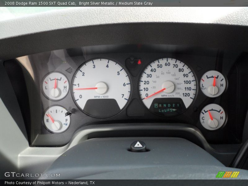 Bright Silver Metallic / Medium Slate Gray 2008 Dodge Ram 1500 SXT Quad Cab