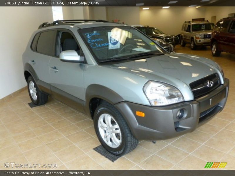 Desert Sage / Gray 2006 Hyundai Tucson GLS V6 4x4