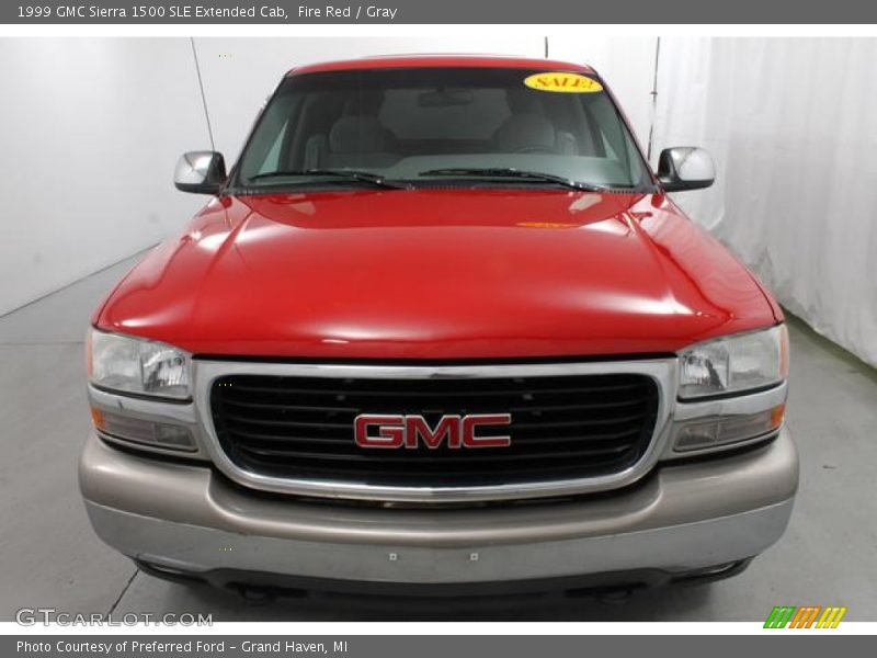 Fire Red / Gray 1999 GMC Sierra 1500 SLE Extended Cab