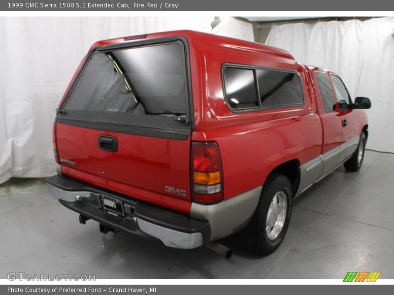 Fire Red / Gray 1999 GMC Sierra 1500 SLE Extended Cab