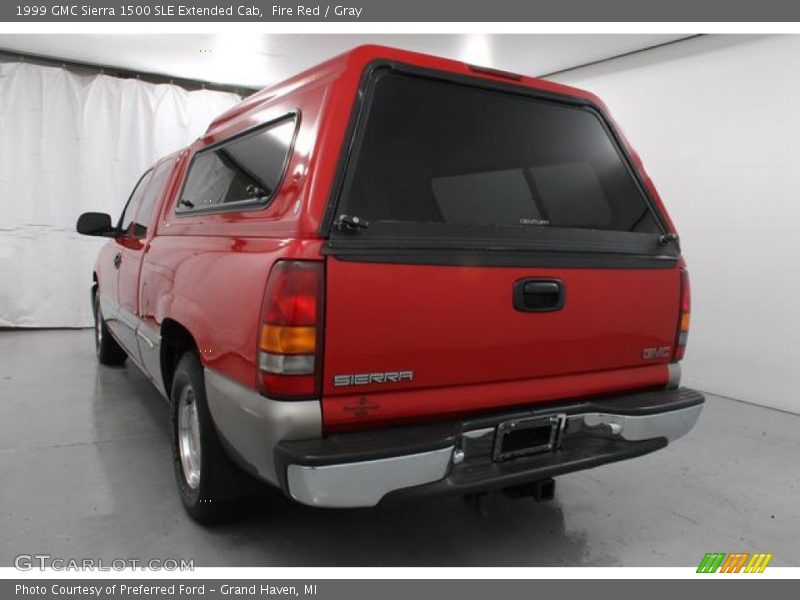 Fire Red / Gray 1999 GMC Sierra 1500 SLE Extended Cab