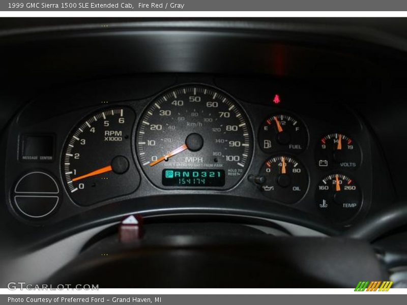 Fire Red / Gray 1999 GMC Sierra 1500 SLE Extended Cab