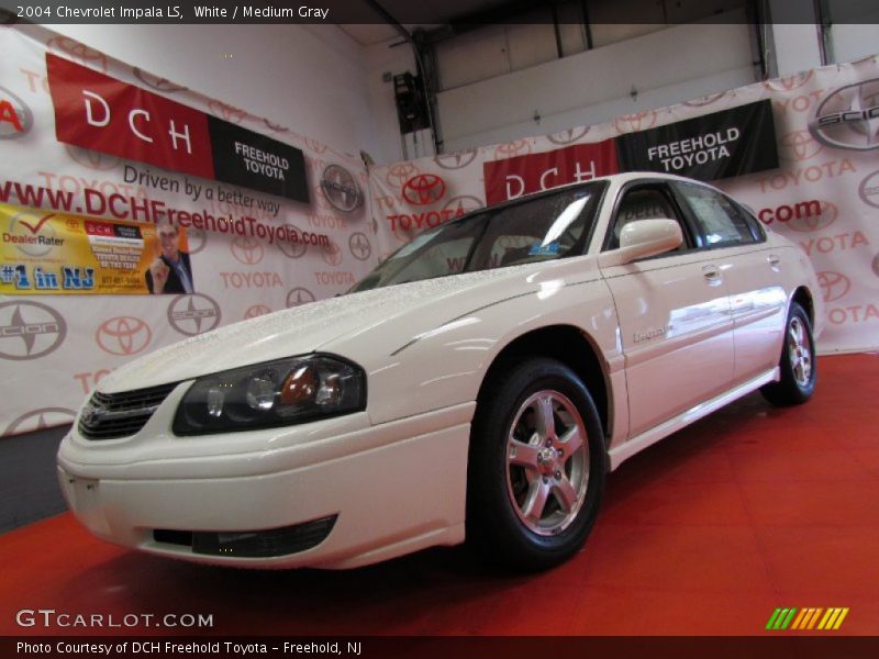 White / Medium Gray 2004 Chevrolet Impala LS