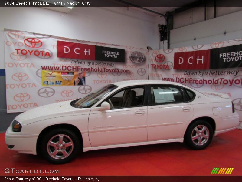 White / Medium Gray 2004 Chevrolet Impala LS