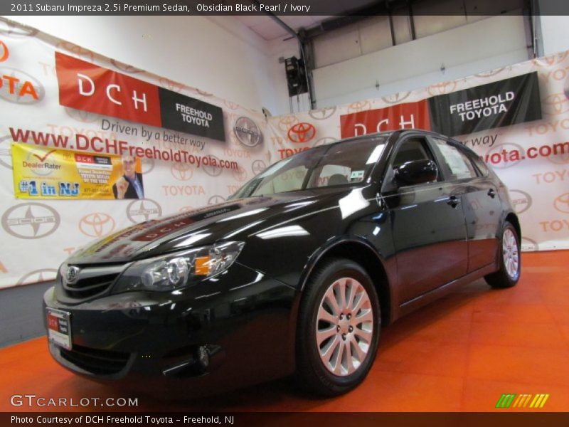 Obsidian Black Pearl / Ivory 2011 Subaru Impreza 2.5i Premium Sedan