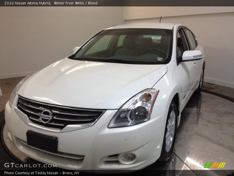 Winter Frost White / Blond 2010 Nissan Altima Hybrid