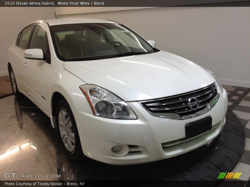 Winter Frost White / Blond 2010 Nissan Altima Hybrid