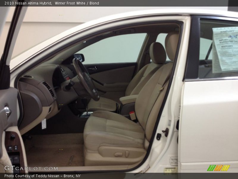 Winter Frost White / Blond 2010 Nissan Altima Hybrid