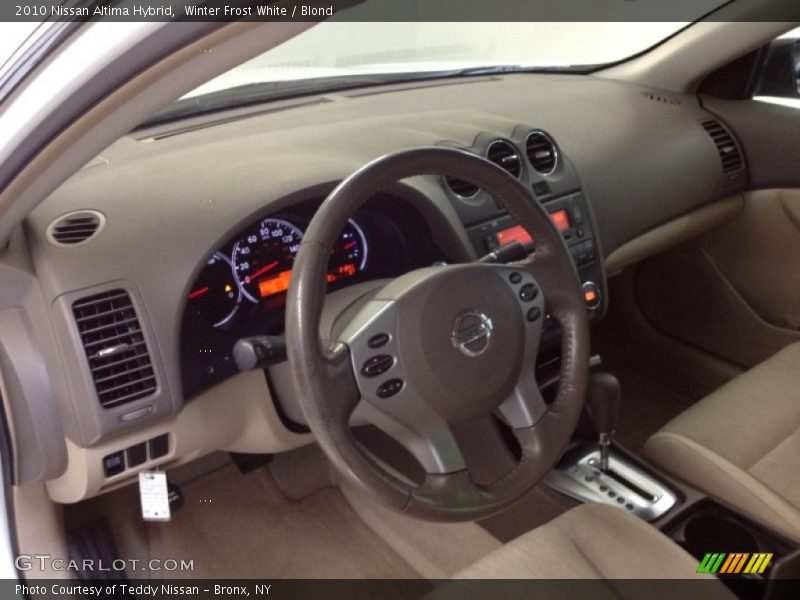 Winter Frost White / Blond 2010 Nissan Altima Hybrid
