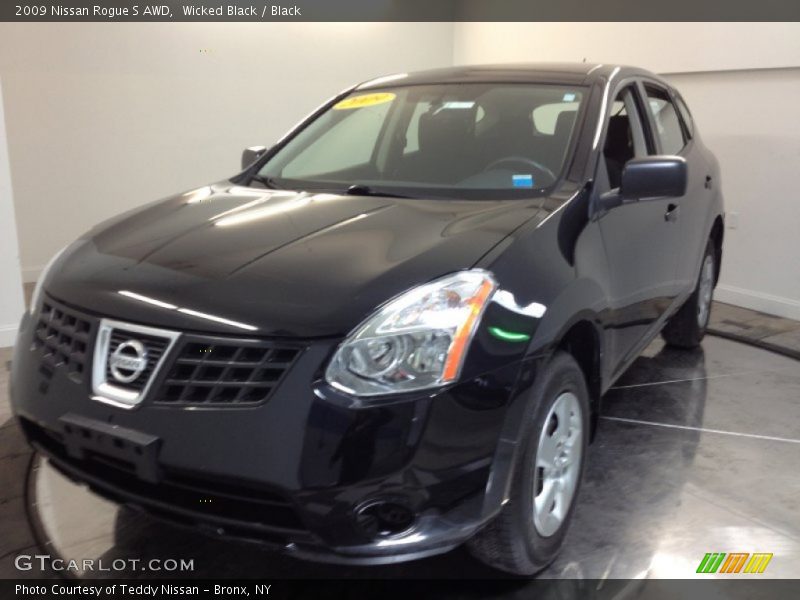 Wicked Black / Black 2009 Nissan Rogue S AWD
