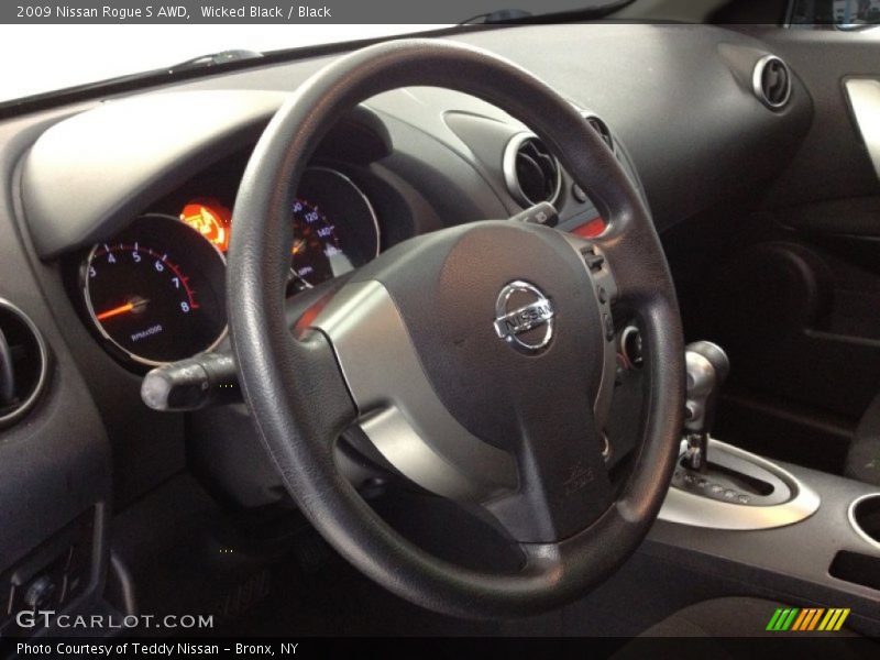 Wicked Black / Black 2009 Nissan Rogue S AWD