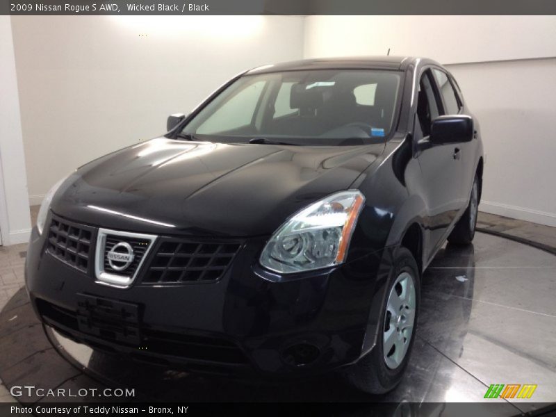 Wicked Black / Black 2009 Nissan Rogue S AWD