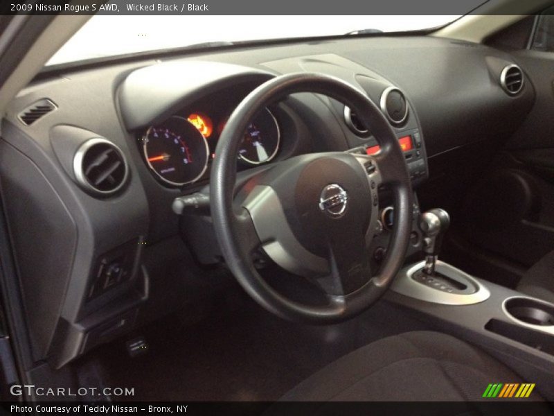 Wicked Black / Black 2009 Nissan Rogue S AWD