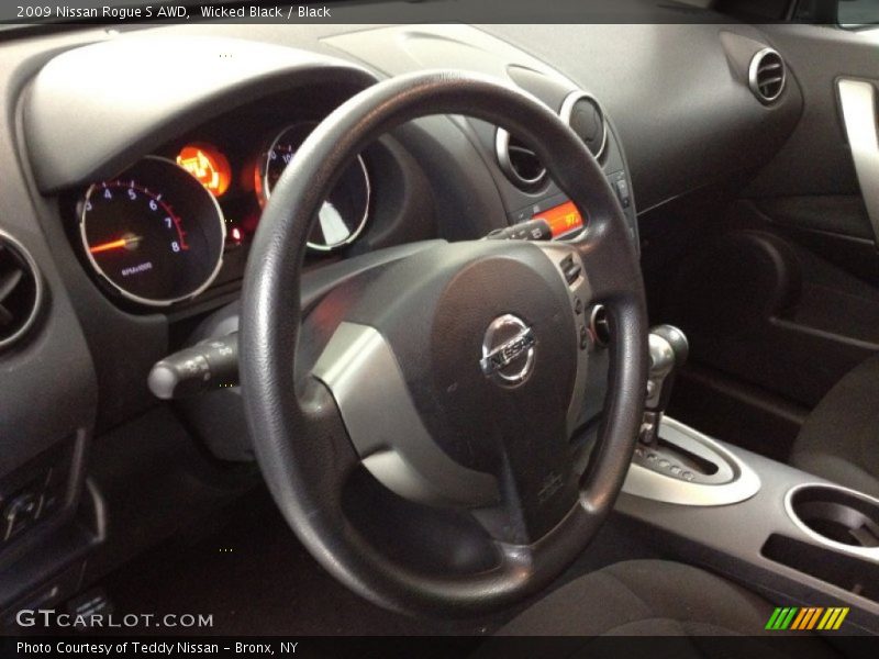 Wicked Black / Black 2009 Nissan Rogue S AWD