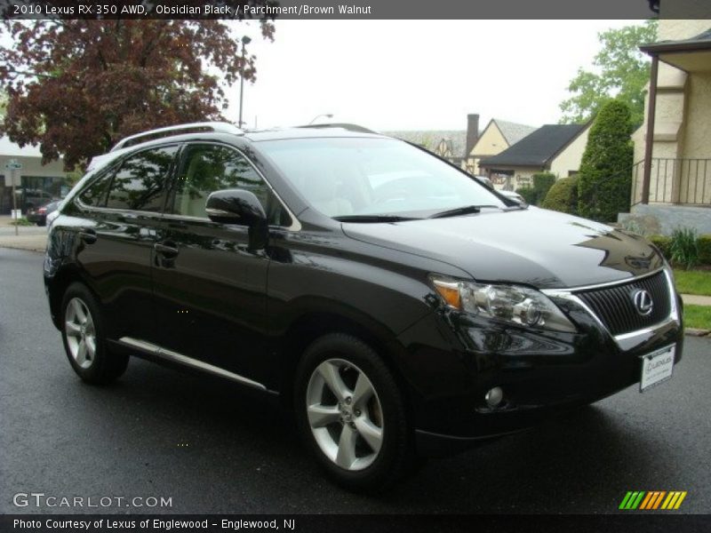 Obsidian Black / Parchment/Brown Walnut 2010 Lexus RX 350 AWD